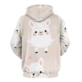thumbnail image 3 of Cute Llama Pattern Background 3d Sweatshirts Hoodie Fashion Casual Personality Men's Women Street Hoodie Pullovers Long Sleeve Comfortable Top, 3 of 6