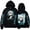 Black, variant on ZHIYAN Anime Satoru Gojo Hoodie Oversized Fall/Winter Fleece Sweatshirt Men's Women's Long Sleeve Pullover,S,Black