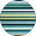 thumbnail image 3 of Unique Loom Azalea Collection Area Rug - Glenn (3' Round Teal/Teal), 3 of 8