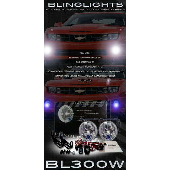 For 3.5" Round Fog & Driving Lamp Kit with Day Time Running Lights 89mm Xenon