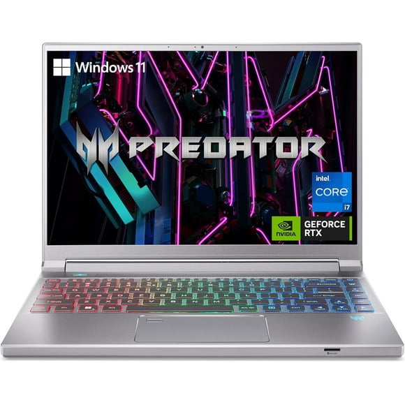Refurbished (Good) Acer Predator Triton 14 WUXGA Gaming Laptop (Intel Core i7-13700H, 16GB RAM, 512GB SSD, NVIDIA GeForce RTX 4050 with 6GB GDDR6, Windows 11) - Sparkly Silver (PT14-51-78B4)