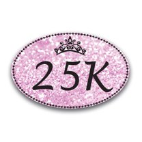 Magnet Me Up 25K Marathon Pink Princess Oval Magnet Decal, 4x6 In, Vinyl Automotive Magnet