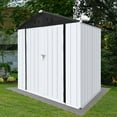 thumbnail image 4 of Outdoor Storage Garden Sheds Apex Roof,Pointed Roof White and Black 4FTx6FT, 4 of 4