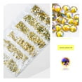 thumbnail image 4 of mmirethe Rhinestones Flat-Bottom Multi-faceted Sides DIY Handcraft Excellent Gloss Manicure Crystal Different Styles Mobile Phone Yellow AB, 4 of 6