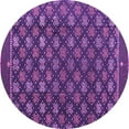 thumbnail image 1 of Ahgly Company Indoor Round Abstract Purple Modern Area Rugs, 5' Round, 1 of 4