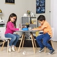 thumbnail image 2 of Sillas Infantiles para Niños con Asiento Ergonomico de Plastico y Estructura de Madera Diseño Tipo Eames - Sillas Preescolar Estilo Moderno con Soporte de Acero Set 2 Piezas, 2 of 5