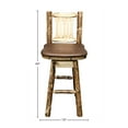 thumbnail image 2 of Glacier Country Collection Barstool w/ Back & Swivel w/ Upholstered Seat, Saddle Pattern, 2 of 3