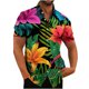 thumbnail image 1 of Camisas de Manga Larga para Hombres Impresión Botón Cuello de Vuelta Blusa Casual, Hombre de Manga Corta Botón Abajo Camisas, 1 of 3