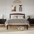 thumbnail image 3 of AFI Warren 14" Queen Wood Platform Bed Frame with Slatted Headboard, Walnut, 3 of 12