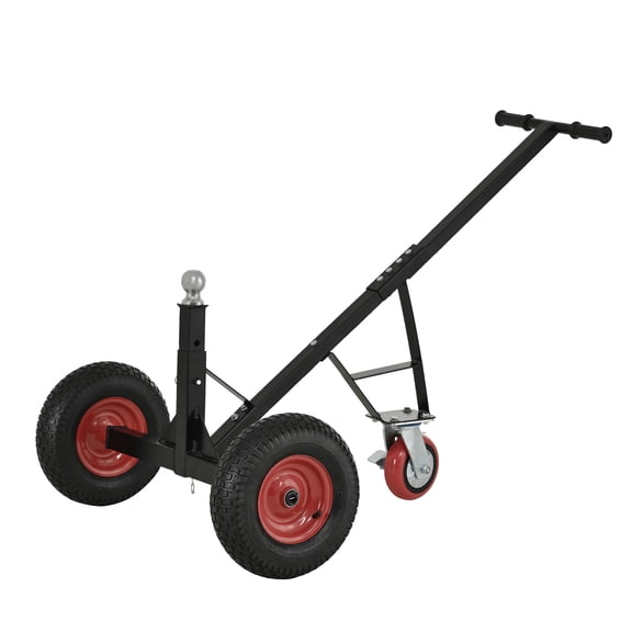 CQSXDA Heavy Duty Tri-Wheels Trailer Dolly With 800lbs Load Capacity, Adjustable Height 18 To 25 Inches, Black For Moving Trailers