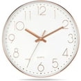 thumbnail image 1 of Silent Wall Clock 12 inch Round Battery Operated Quartz Non-Ticking Clock, 1 of 4