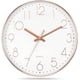 thumbnail image 1 of LENRUS Reloj de pared silencioso de cuarzo moderno de 12 pulgadas con números arábigos Relojes de pared sin tictac Decoración de accesorios para el hogar (oro rosa y negro) Vhermosa WL-00597-2, 1 of 6