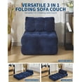 thumbnail image 3 of Sofá Cama Plegable – 3 en 1 Individual – Sillón Convertible con Colchón y Almohada – Pana Acanalada 10 mm – Fácil de Plegar – Sala o Dormitorio – Multifunción, 3 of 8