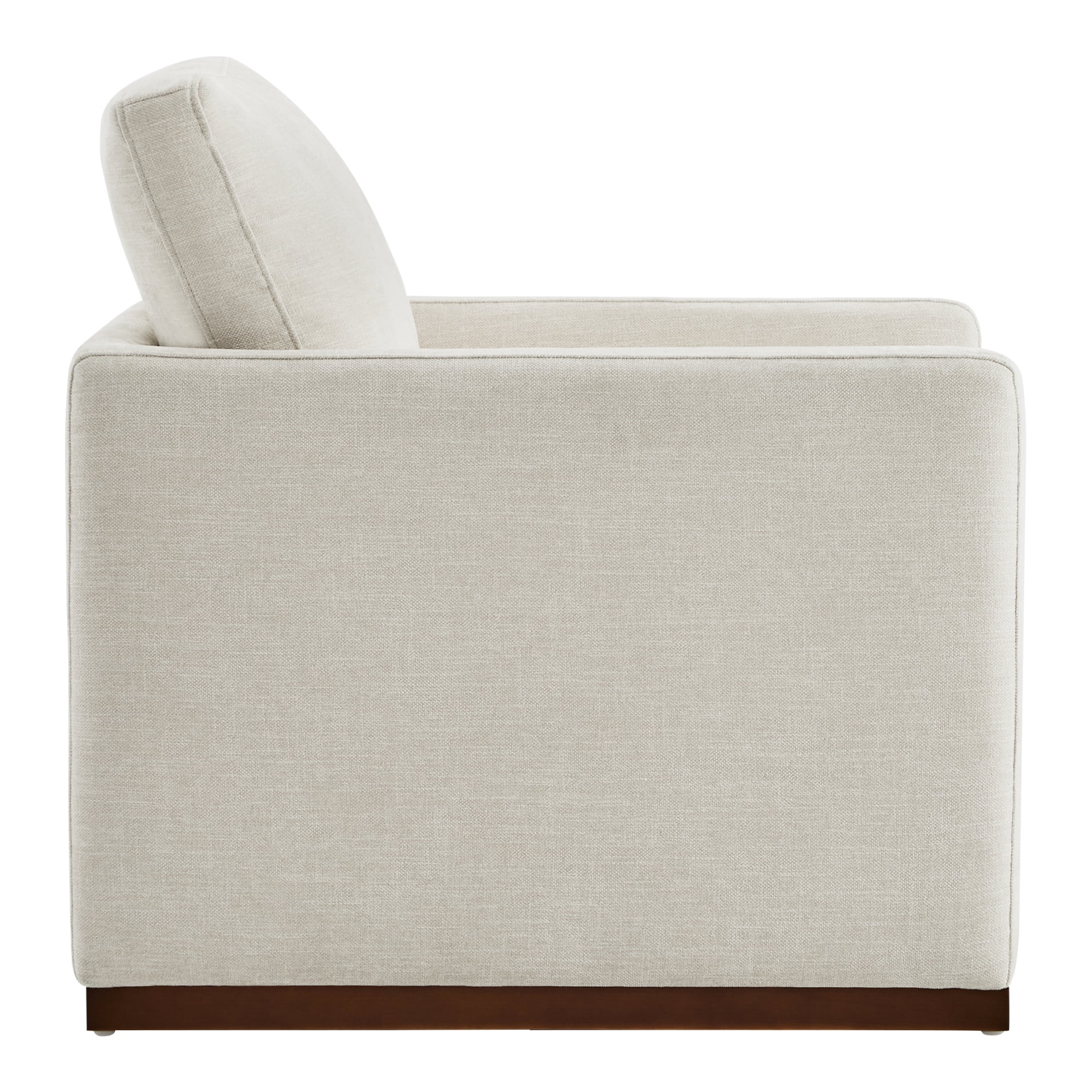 CHITA Swivel Accent Chair Set of 2, Modern Upholstered Armchairs with 360° Swivel Base, Comfortable Track Arm Reading Chair for Living Room, Bedroom, and Home Office