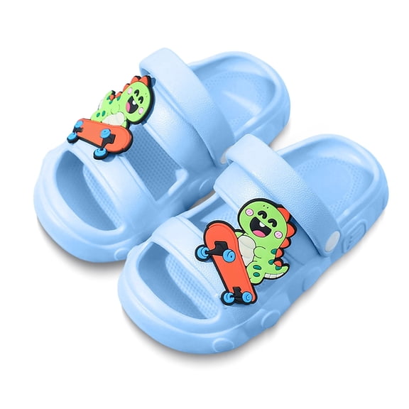 Toddler Boys Girls Sandals - Kids Water Sandals Slides, Lightweight EVA Quick Dry Waterproof Beach Pool Summer Shoes With Dinosaur Pattern