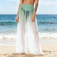 thumbnail image 5 of Pincandy Womens Bohemian Printed Chiffon Beach Pants Sun Protection Lightweight Flowy Wide Leg Loose Cover Up for Tropical Beach Trip Summer Vacation, 5 of 6