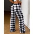 thumbnail image 4 of Ekouaer Women Pajama Pants Comfy Pj Bottom with Pockets Stretch Plaid Sleepwear, 4 of 5