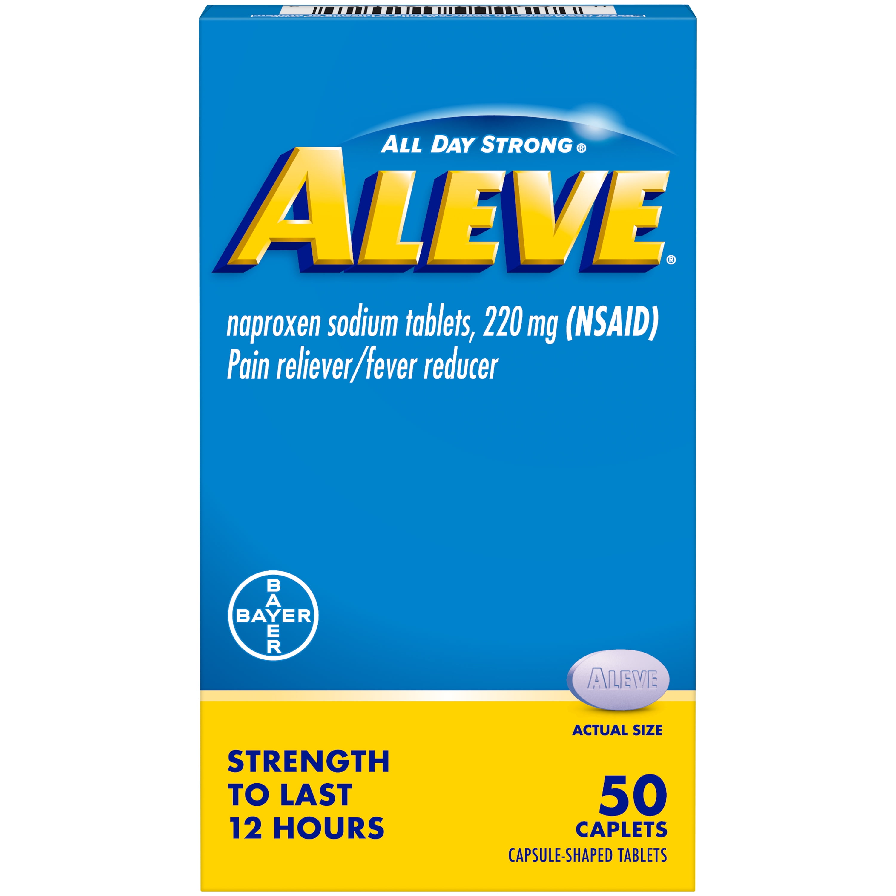 Aleve Pain Relief Naproxen Sodium Caplets ‐ 50 Count
