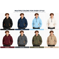 thumbnail image 2 of Boys Quarter Zip Hoodie Fleece Hooded Sweatshirt With Pockets Kids Soft Long Sleeve Pullover Fall Winter School Clothes Gray Size 10-12years, 2 of 9