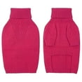 thumbnail image 2 of Thermal Knit Dog Sweater, Stretchy Turtleneck Dog Pullover for Large Extra Large Dogs, Warm Winter Dog Clothes for Cold Weather, Christmas Pet Outfit, Hot Pink, 2 of 9
