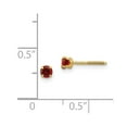 thumbnail image 3 of 14k Madi K 3mm Garnet Earrings in 14k Yellow Gold, 3 of 3