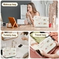 thumbnail image 5 of Soda Candy Large Makeup Bag Cotton Cosmetic Bags for Travel Cute Floral Coquette Aesthetic Toiletry Bag for Women, 5 of 7