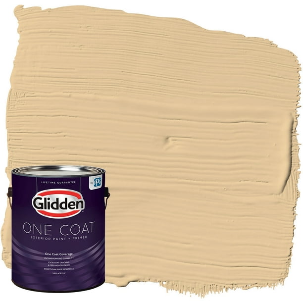 Glidden One Coat Exterior Paint and Primer, Faint Fawn