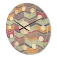 thumbnail image 3 of Designart 'Abstract Retro Geometrical Design Pattern X' Mid-Century Modern Wood Wall Clock, 3 of 5