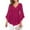 *Pink, variant on ClodeEU Womens Ruffle 3/4 Sleeve V Neck Double Layers Mesh Blouses,Flared Sleeve Tunic Tops Green,Womens Plus XL
