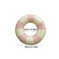 thumbnail image 3 of fastboy Children Inflatable Swimming Pool Buoyancy Rings Water Boating Rowing Practicing Aid Circle for Indoor Gym Seaside Party Pink Stripe Size 100 with Handle, 3 of 6