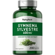 Gymnema Sylvestre Capsules 600 mg | 200 Count | Non-GMO and Gluten Free | by Piping Rock