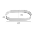 thumbnail image 2 of 6PCS Stainless Steel Oval Tart Rings for Baking Mousse Cheesecake Muffin Pie Dessert, 2 of 9