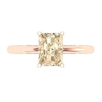 1.75 ctw Solitaire Anniversary Ring for Women | Radiant Cut Natural Morganite | Hyperallergenic Solid 18K Rose Gold