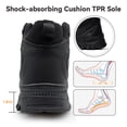 thumbnail image 4 of Gexuosn Men's Hiking Boots Lightweight Leather Mid Ankle Outdoor Trail Trekking shoes,Black, 4 of 6