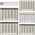 thumbnail image 3 of Linen Blackout Curtains 60 Inch 2 Panels Set Noise Reducing Thermal Insulated Linen Drapes, Back Tab Room Darkening Window Curtains for Bedroom Living Room 50" W, Ivory, 3 of 15