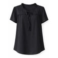 thumbnail image 1 of Blusa George para Mujer, Manga Corta Negro Talla G, 1 of 4