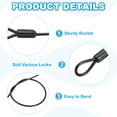 thumbnail image 3 of Cable de acero inoxidable recubierto de vinilo Uxcell con lazos, cadena de seguridad de alambre flexible para bloqueo de iluminación al aire libre Negro 3/16"x4 pies, 3 of 7