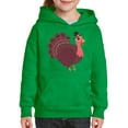 thumbnail image 3 of Awkward Styles Thanksgiving Hoodies for Kids Pink Turkey Hooded Youth Sweatshirt, 3 of 5