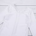 thumbnail image 6 of Rswnyirn Kids Girls Boys One-piece Gymnastics Full Body Jumpsuit Unitard Sport Athletic Leotard White 5-6, 6 of 7