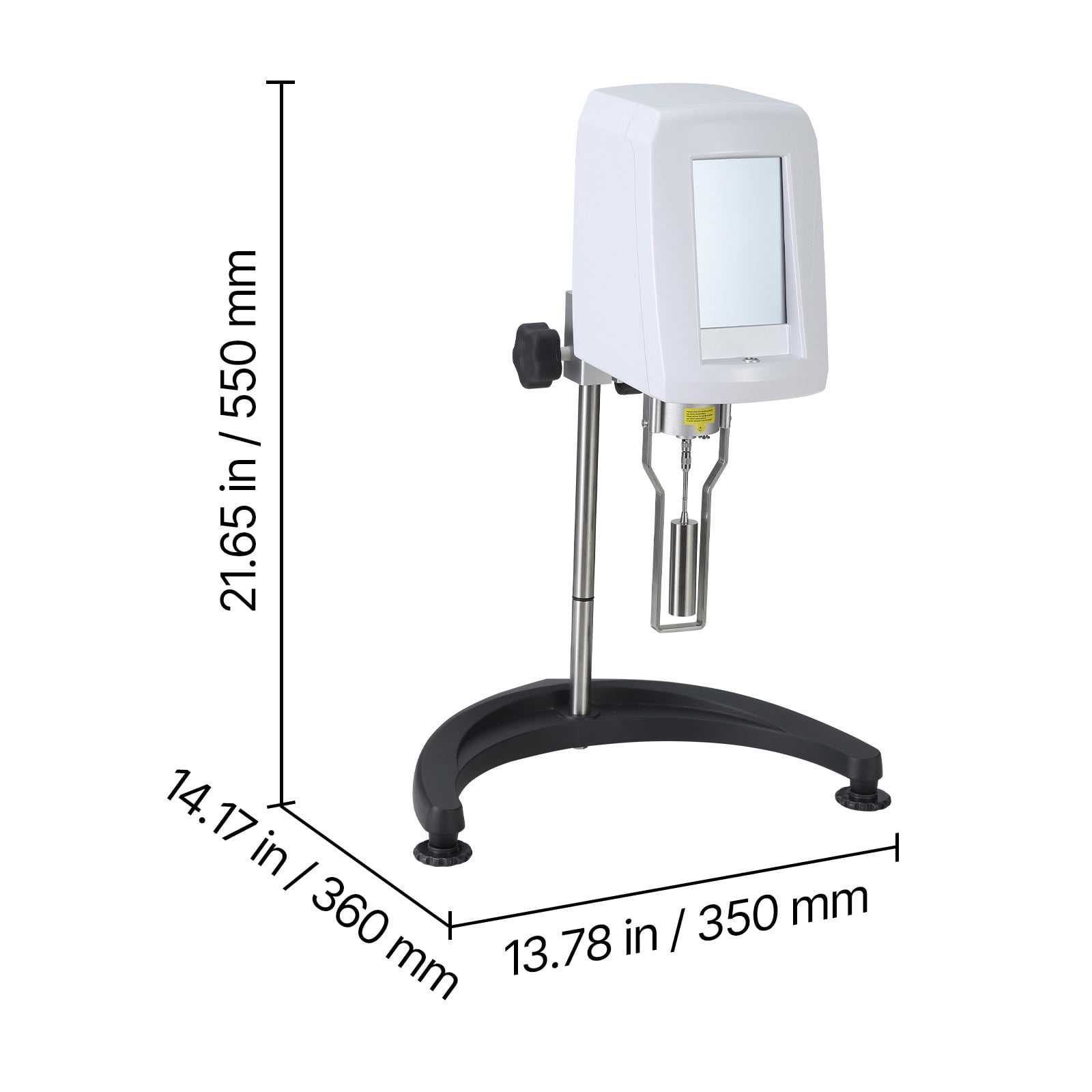 KFFKFF Digital Rotary Viscometer, 10-6,000,000 mPa.s(cP), ±1% Precision,100-240V Rotational Viscosity Meter with 4 Rotors and Temperature Sensor, Touchscreen, Laboratory Instrument for Fluid Analysis