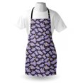 thumbnail image 4 of Night Apron, Fluffy Clouds and Crescent Moon Stars in the Nighttime, Unisex Kitchen Bib with Adjustable Neck for Cooking Gardening, Adult Size, Lavender Dark Indigo, by Ambesonne, 4 of 4
