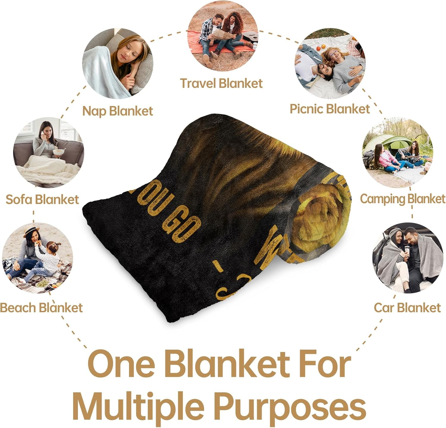 Christian Gifts for Men, Blanket Printed with Lion & Bible Verse, Religious, Christmas, Birthday Gifts for Men, Teen Boys, Catholic, Spiritual, Baptism Gift, Soft Throw Blanket