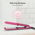 thumbnail image 5 of Terviiix 1.5'' Wide Flat Iron Hair Straightener, Ceramic Straightening Irons for Thick Hair, Pink, 5 of 6