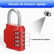 thumbnail image 5 of 2PCS red code lock, used for waterproof padlock of 4-position outdoor lockers, suitable for schools, gymnasiums, sports venues, fences, tool boxes, gates, boxes, outdoor and buckle storage., 5 of 5