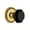 Gold, variant on Grandeur 850919 Soleil Solid Brass Rose Privacy Door Knob Set - Brass