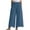 Blue, variant on QUYUON Comfortable Pants for Women Ladies' Solid Color Elastic Waist Cotton and Linen Big Pocket Casual Pants Women Loose Pants Long Pant Leg Length Jegging Pant Style N-220 Blue 4XL