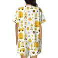thumbnail image 4 of Womens Pajama Sets With Pocket, Gnomes Bees Lounge Sets Short Sleeve Sleepwear PJ Sets for Women, 4 of 6