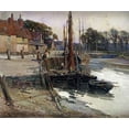 thumbnail image 2 of Frampton, Edward Reginald 17x15 White Modern Wood Framed Museum Art Print Titled - A Cornish Fishing Village, 2 of 4