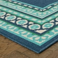 thumbnail image 2 of Oriental Weavers Meridian Navy Diamonds Lines Outdoor Rug, 2' 3" x 7' 6" Rectangle, 2 of 2