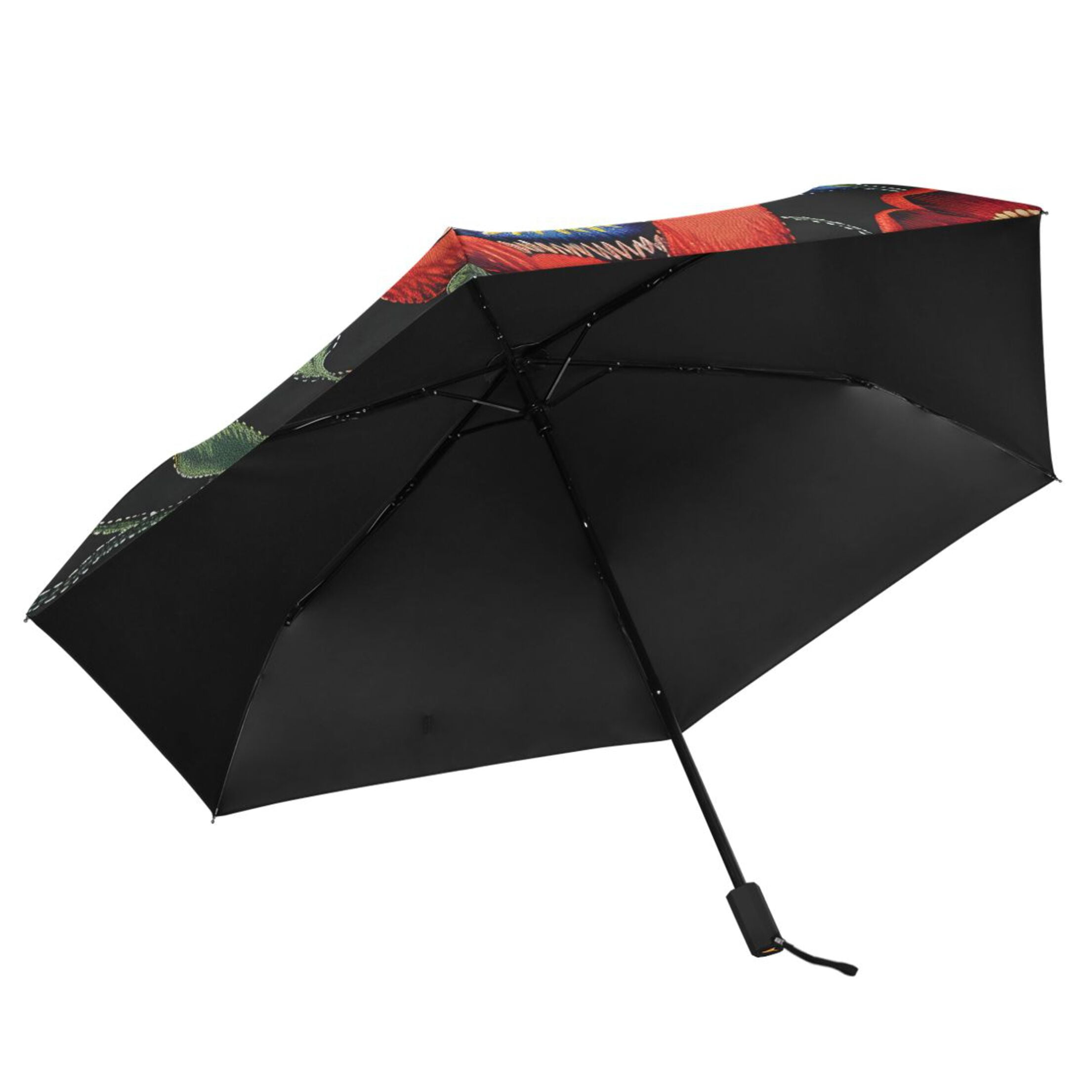 ALAZA Vintage Retro Flowers UPF 50+ Compact Folding Umbrella for Rain Travel Umbrella Packable